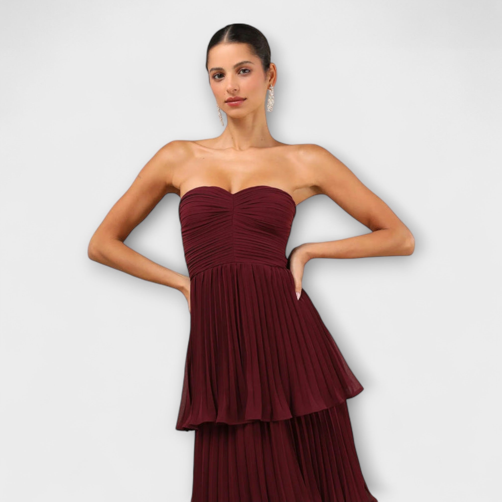Lorena - Strapless Tiered Maxi Dress