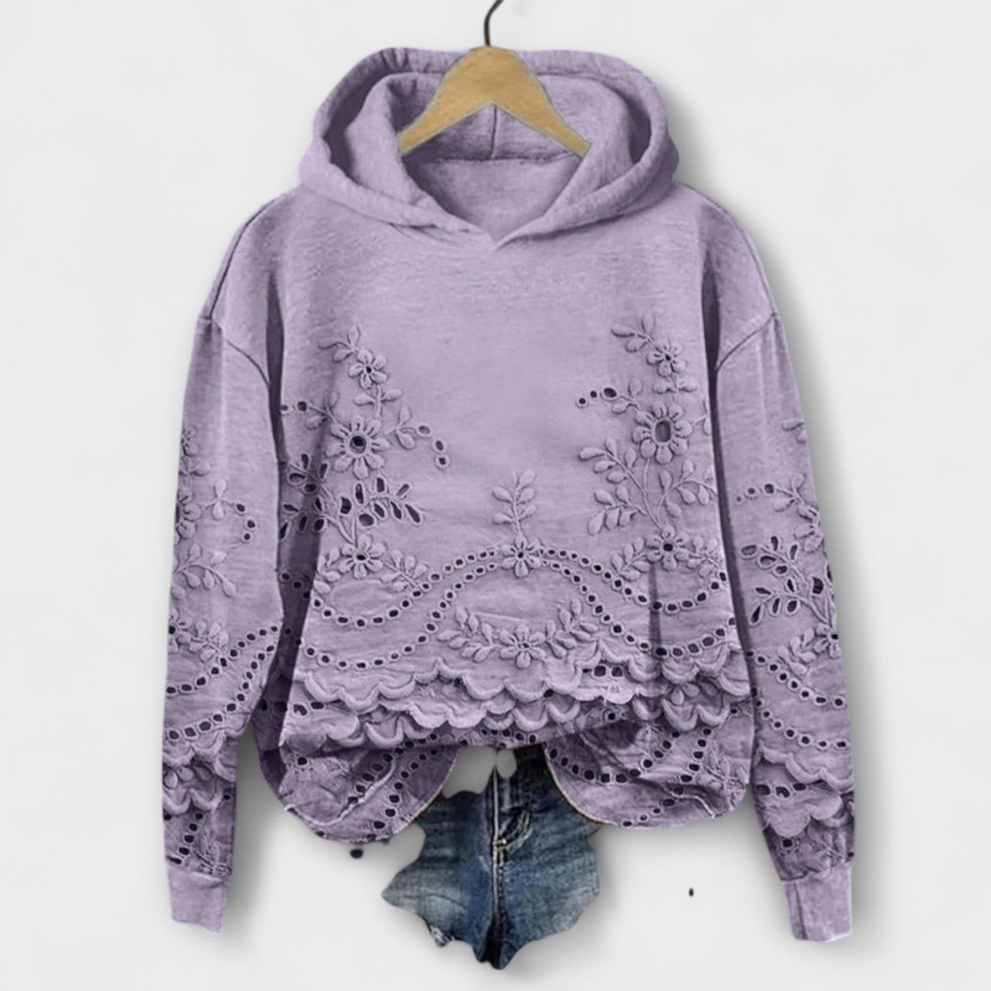 Grace – Vintage Hoodie with Floral Print