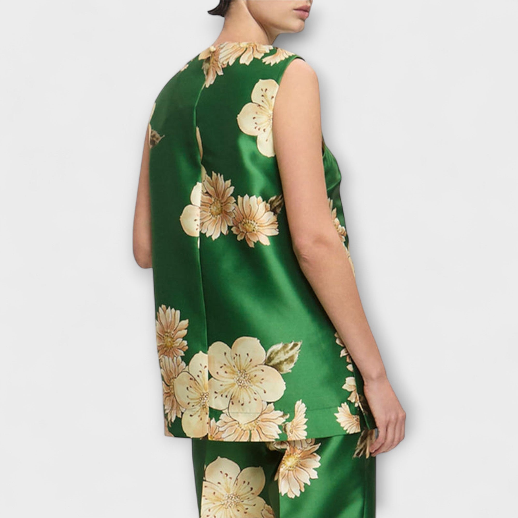 Clea - Sage Sleeveless Pantsuit