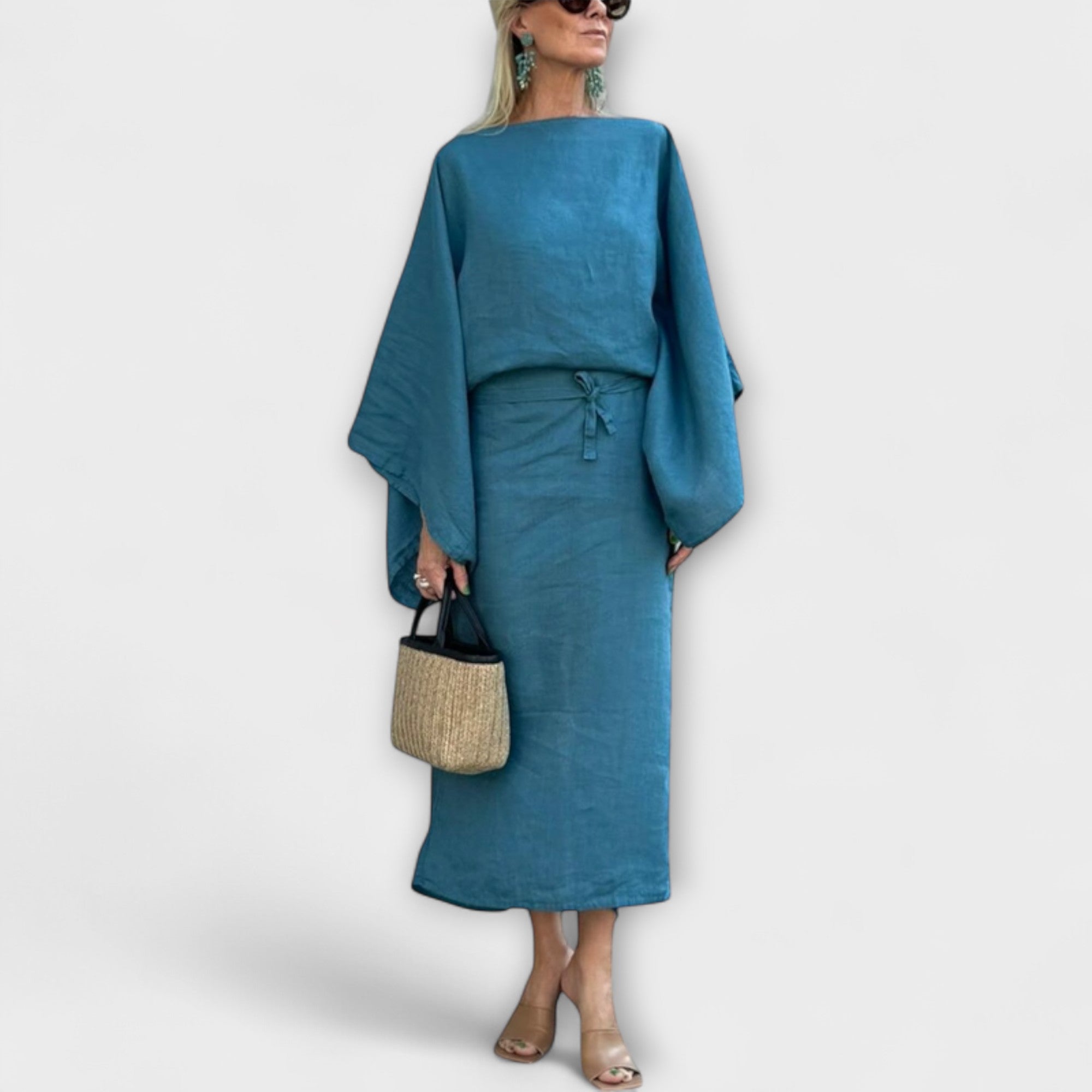 Dana - Kimono Dress Made of Linen and Cotton