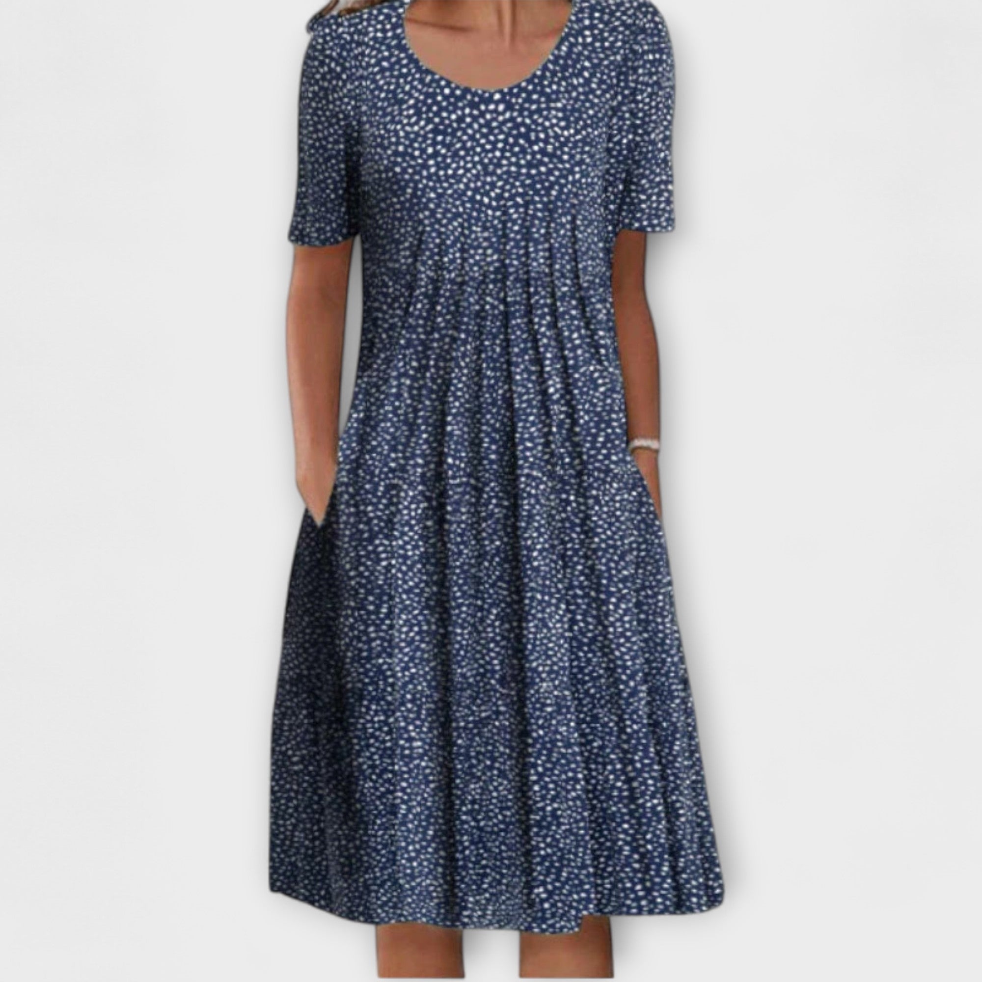 Emelie – Stylish Layered Dress with Tummy Control