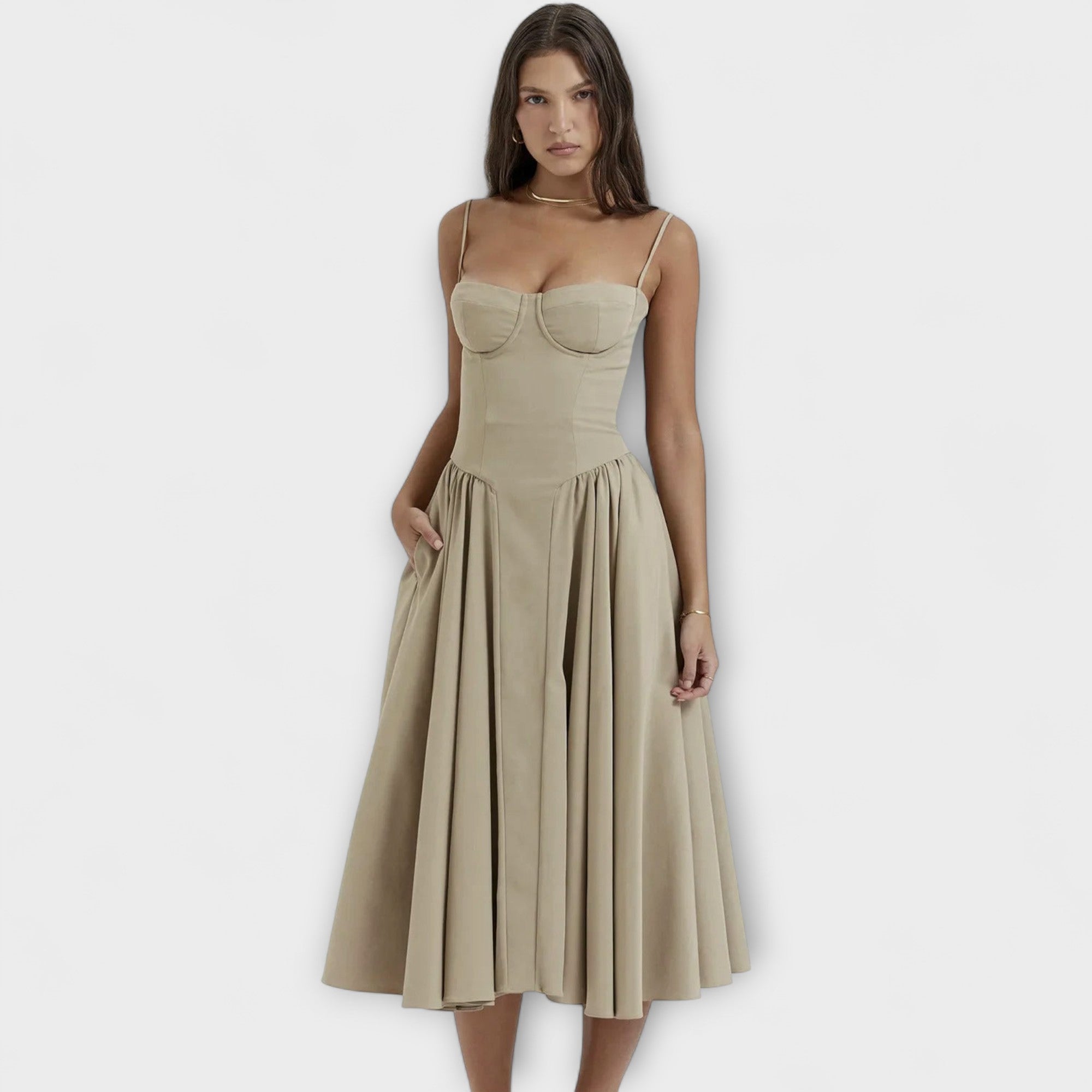 Rosalie - Refined Sleeveless Corset Dress
