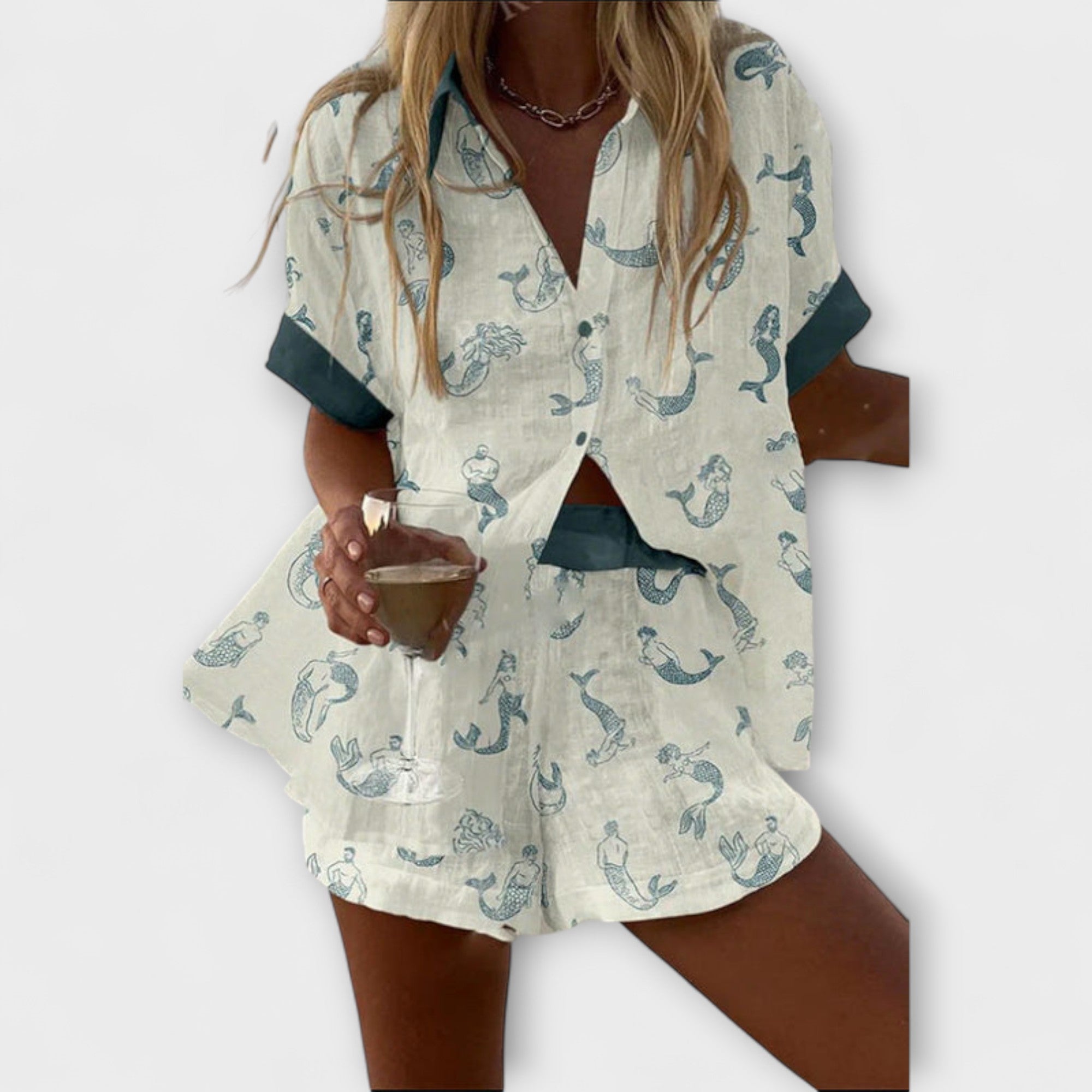 Jalira – Ensemble with Mermaid Print