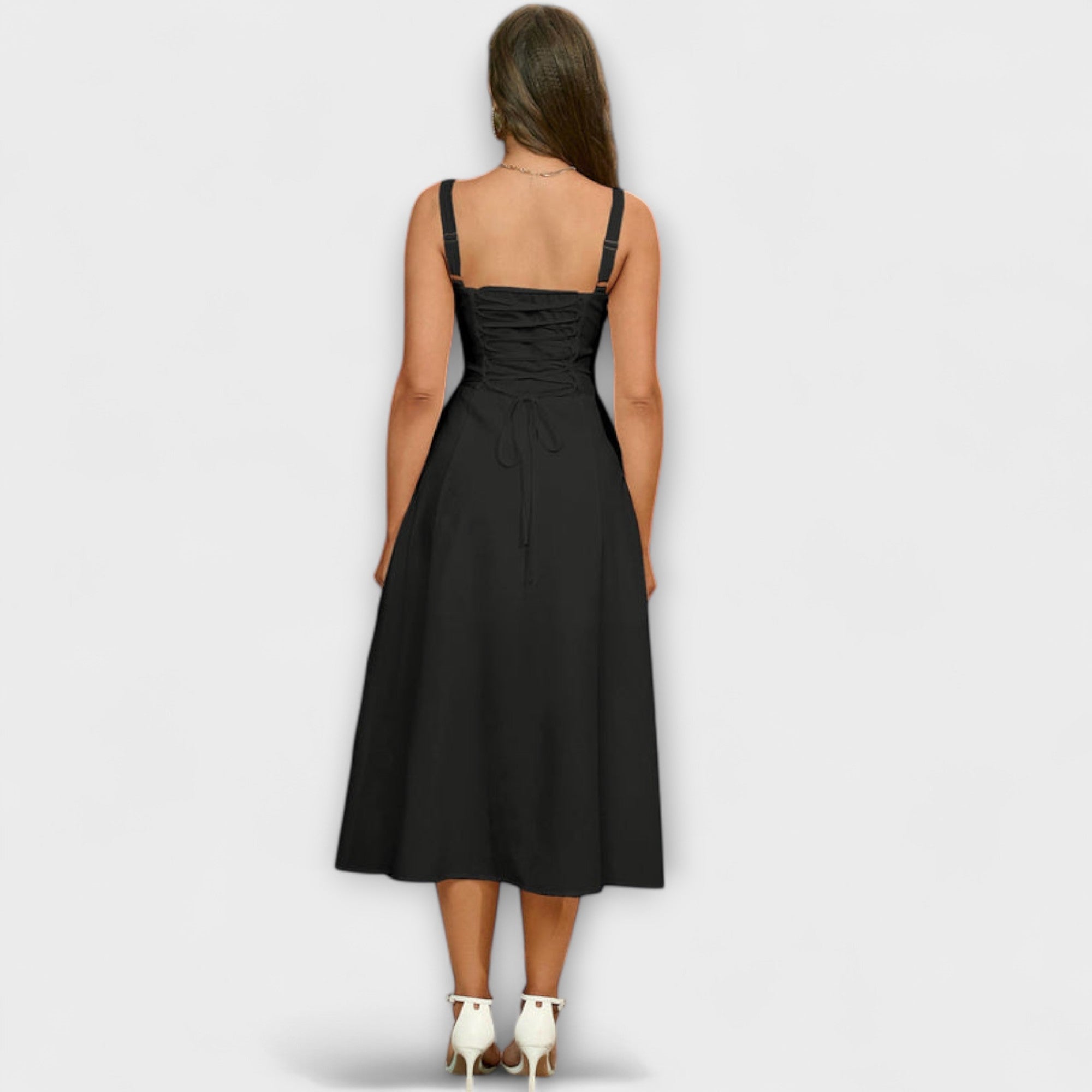 Hope - Ruffled Top Dress with Slit Detail