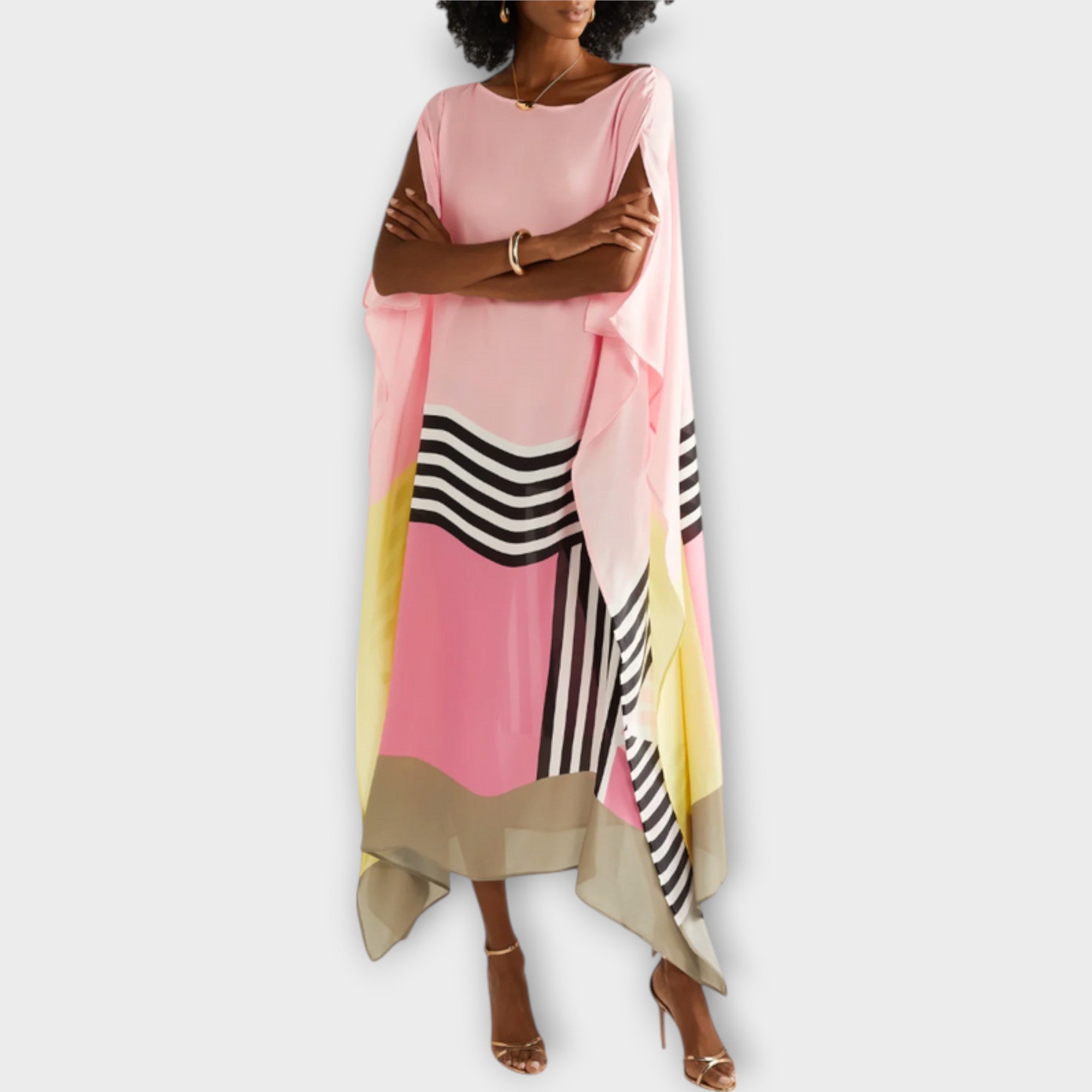 Elenora - Locker Cut Geometric Kaftan