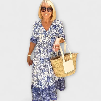 Caitlin - Graceful Floral Dress with an Airy Design