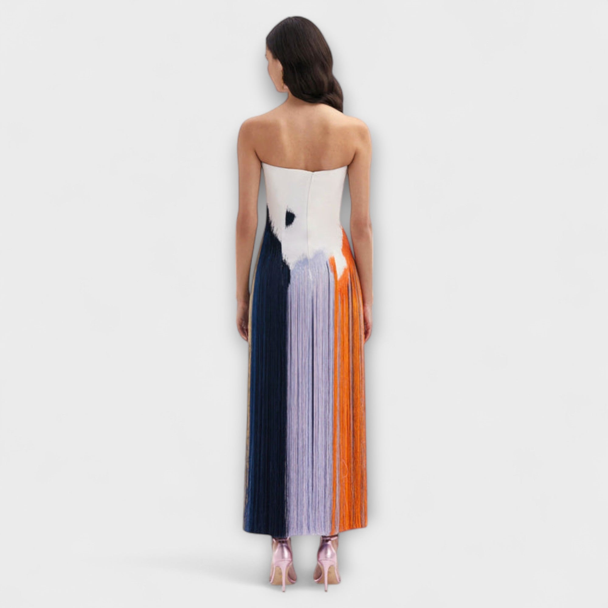 Summer - Stylish Colorblock Dress with Trendy Tassels