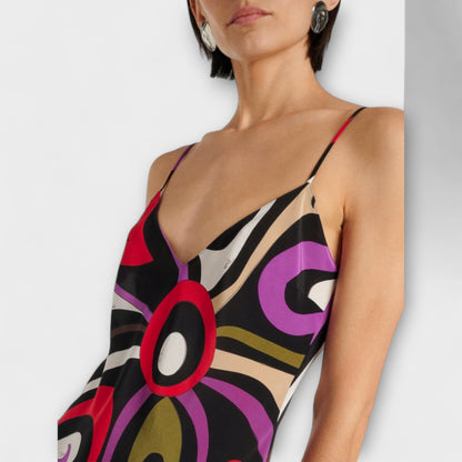 Daphne - Maxi Dress in Marble Print