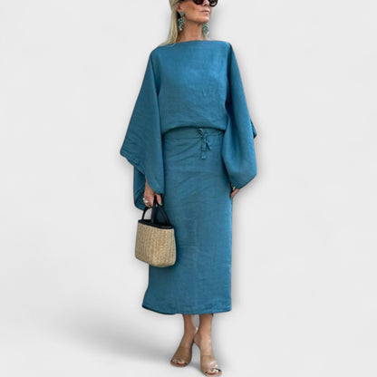 Dana - Kimono Dress Made of Linen and Cotton