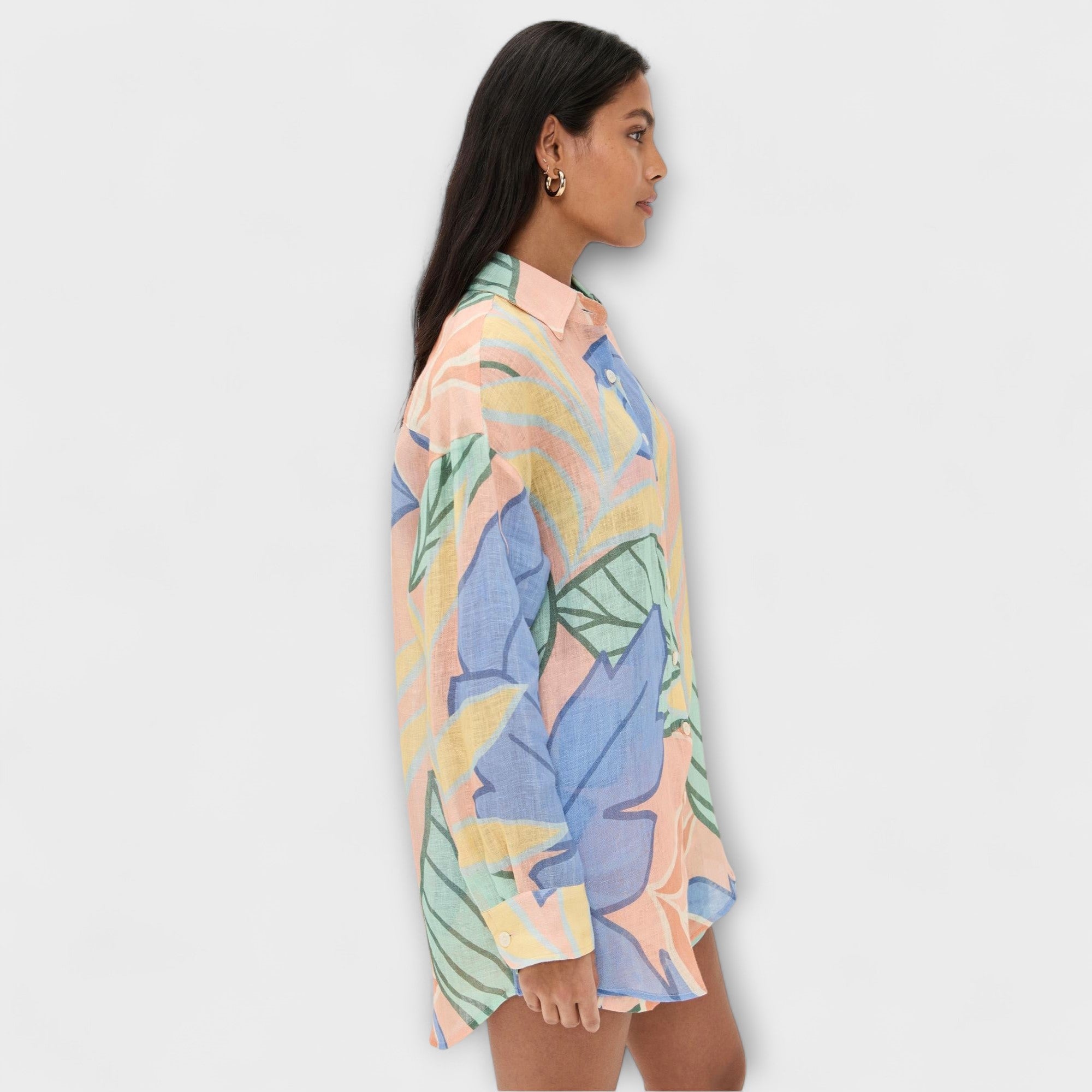 Mary - Tropical Leaf Print Short Set by Playa Boyfriend