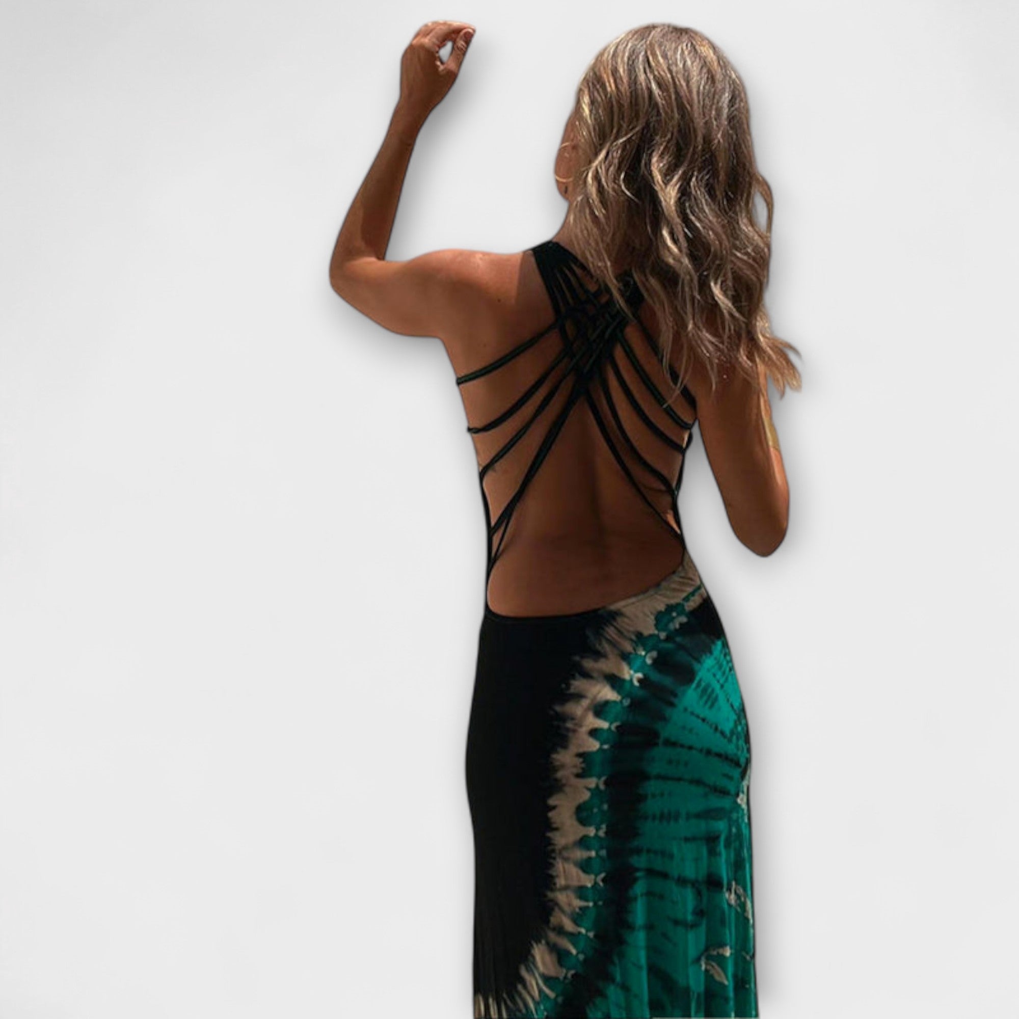 Livia - Maxi Dress with Starry Sky Tie-Dye