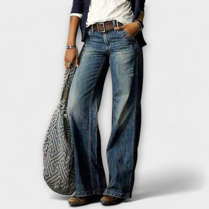 Cess - Denim Pants with Wide Legs