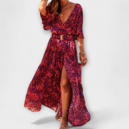 Sabine - Stylish Wrap Maxi Dress with Flowing Design