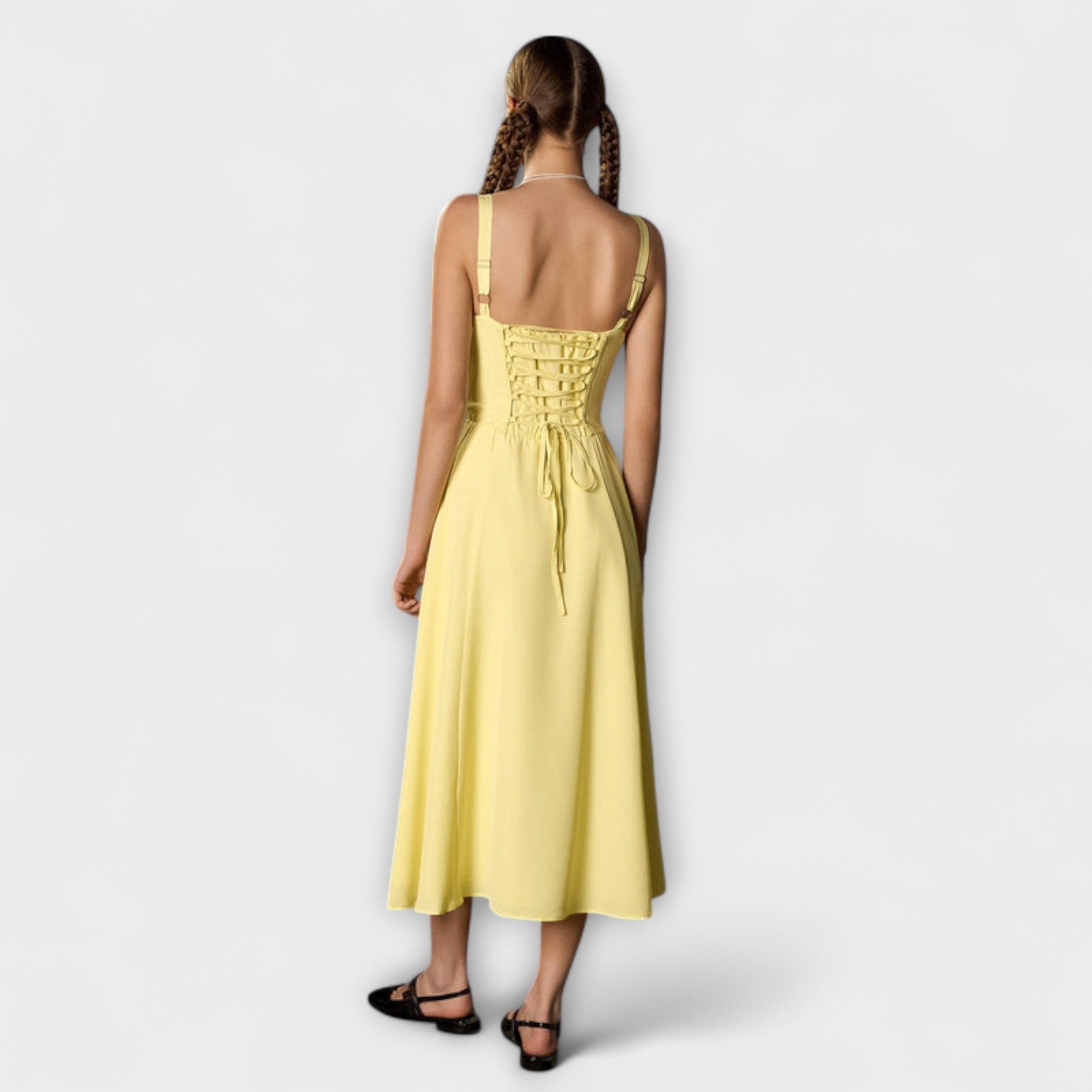 Hope - Ruffled Top Dress with Slit Detail