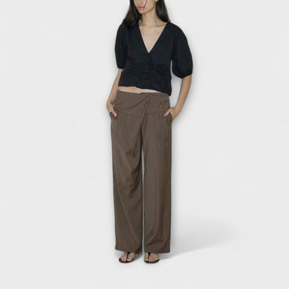 Julia - Foldable Striped Pants