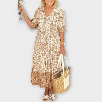 Caitlin - Graceful Floral Dress with an Airy Design