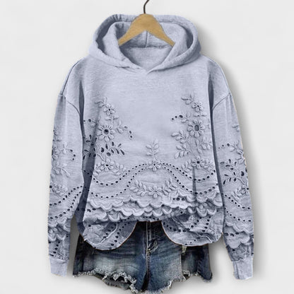 Grace – Vintage Hoodie with Floral Print