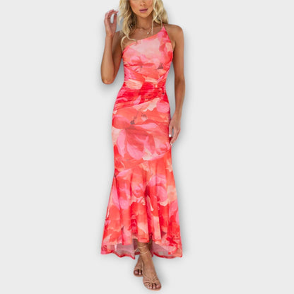 Pia - Maxi Dress with Asymmetrical Ruching