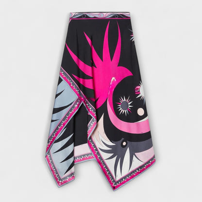 Everly - Set of Halter Top and Asymmetrical Midi Skirt