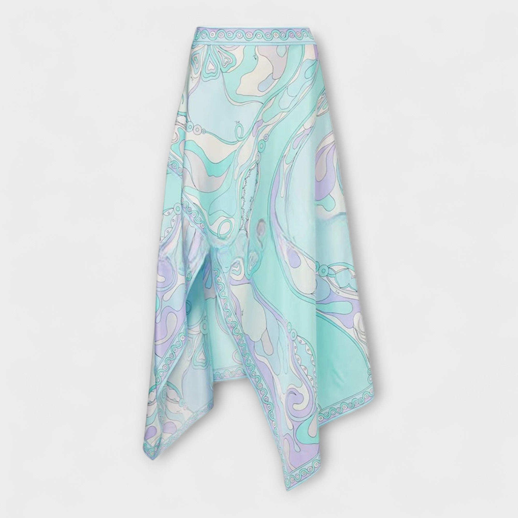 Everly - Set of Halter Top and Asymmetrical Midi Skirt