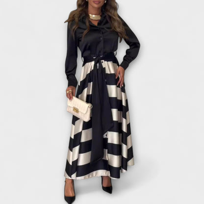 Hedda - Long Sleeve Shirt Dress with Belt