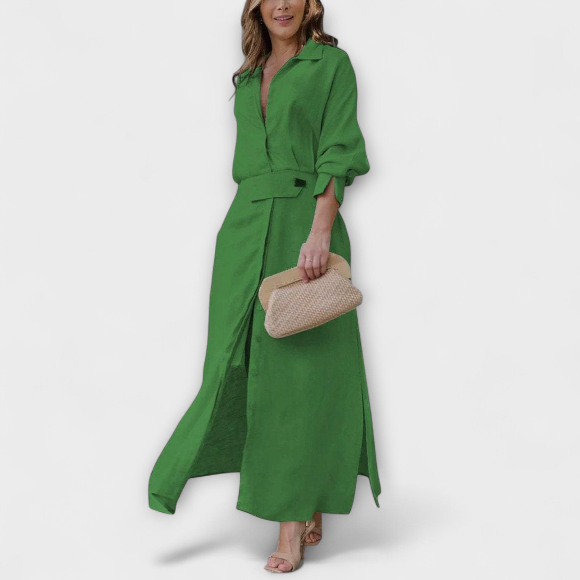 Jeanette - Maxi Dress with V-Neck