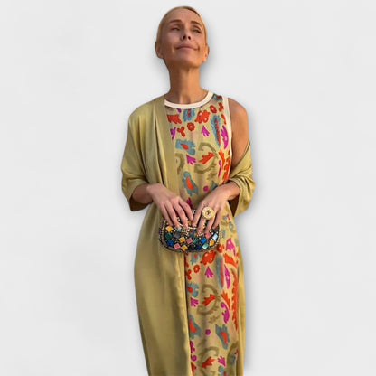 Elveria – Maxi Dress with Matching Cardigan